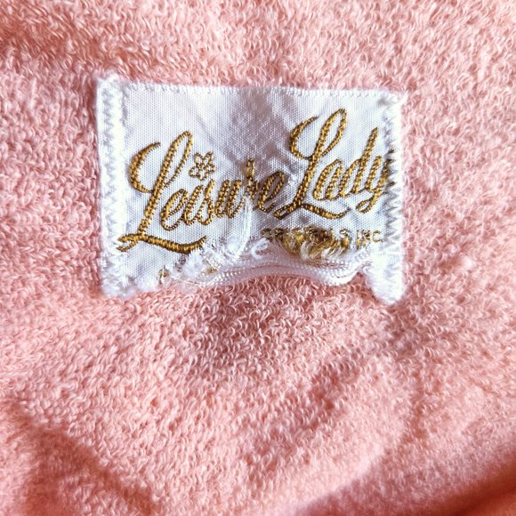 Size L to XL Vintage 1970s Leisure Lady Terry Zip Front Robe - Picture 14 of 14